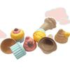 Sand Play Set For Children With Colorful Ice Cream Moulding Tool Sustainable Wheat Straw Beach Sand Toy for Kids Holiday