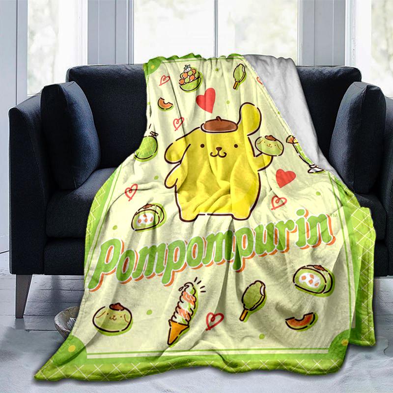 1pc Pompompurin Cartoon Blanket, Cute Animal Design for Room Decor, Soft Throw Blanket Perfect as Birthday Gift, Living Room, Travel, Camping, Car Bla