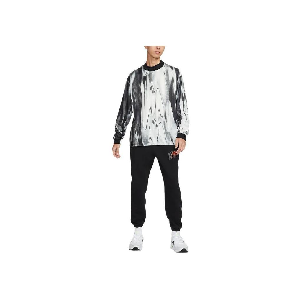 Nike Dri-Fit Culture Football Loose Knit Long Sleeve Jersey Men Tops Sail-White Black FZ0561-133
