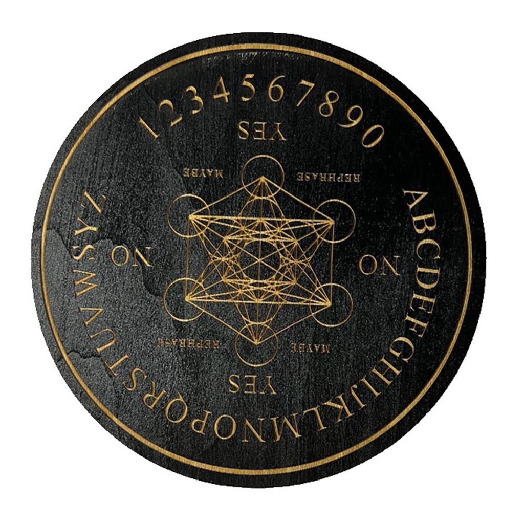 Star Pendulum Board Dowsing Divination Board Double Sided Wooden Ouija Boards Metaphysical Message Board Altar Supplies