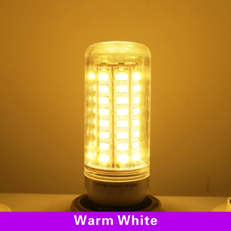 E27 Screw LED Corn Super Bright Light Bulb 72LEDs 5730SMD Light Bulb 220V Fixture Home Chandelier Candle Light Bulb Set 6000K