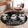 Custom Name Vampire Diaries Printed Round Rug Carpet Chair Rug Area Rug Entryway Doormats,for Office Chair Living Room Bedroom Kitchen Room.