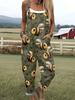 Bretelle da donna Jumpsuit estiva da donna con stampa retrò europea e americana