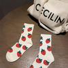 Jenny-G Strawberry Heart Pattern No-Compression Socks