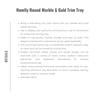 Homlly Round Rectangular Marble tray with Gold Brass Edge