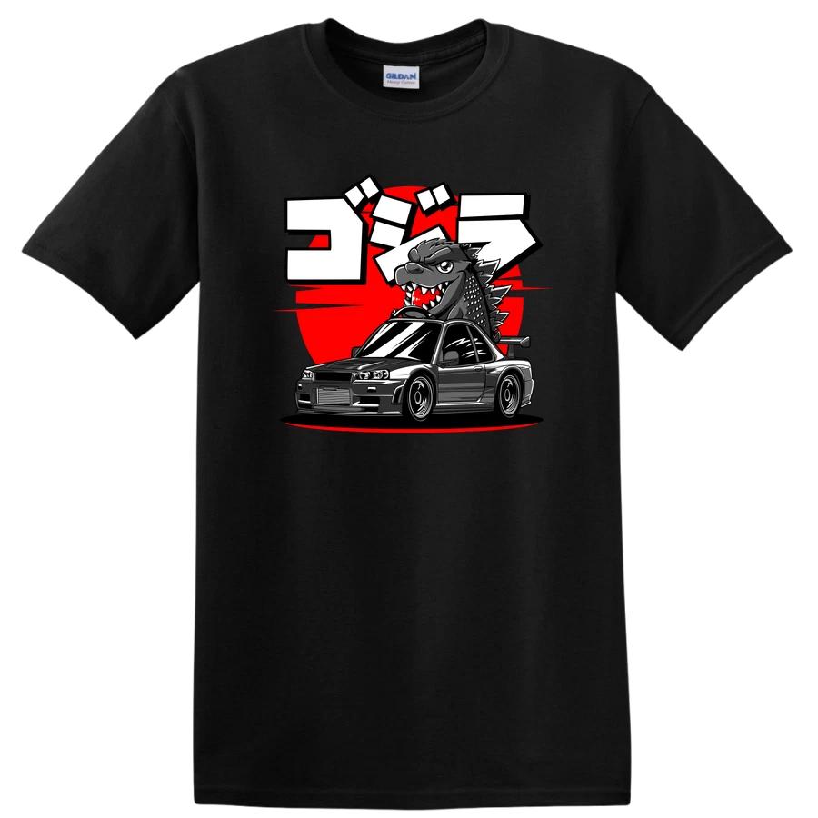 Godzilla Car Graphic T Shirt Cool Racing Tee for Fans of Monsters and Speed XXXXL