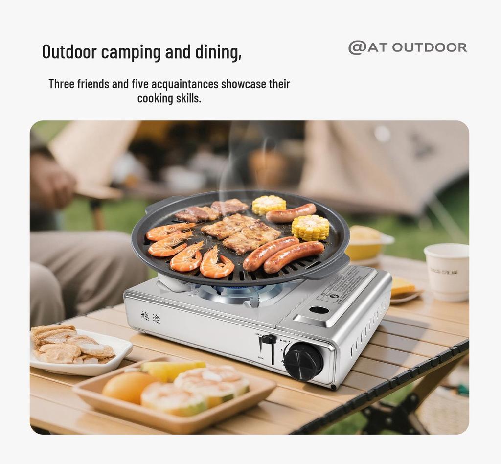 Portable Outdoor Gas Stove for Camping & Tea Brewing