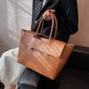 Retro PU Leather Tote Bags For Women Large Capacity Designer Luxury 2026 New Trendy Shopping Bag Korean Version Handbag Women's Bag