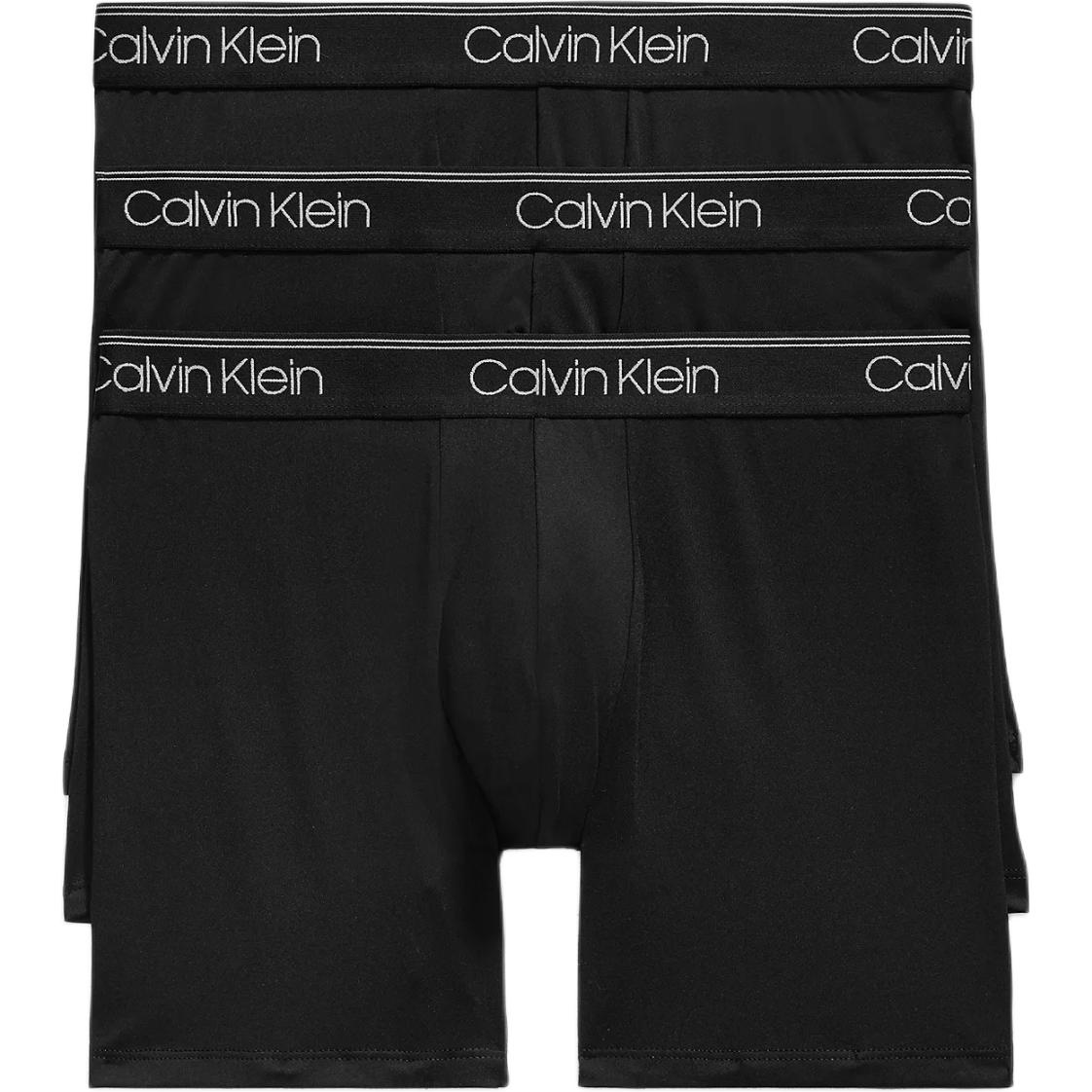

Calvin Klein Soft Logo Solid Boxer Briefs 3-Pack Men underwear Black NB2570-001 M