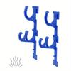 2pcs PVC Outdoor Pole Hanger, Telescopic Rod Hook with Screws for Swimming Pool Stick, Net Brushes, Garden Hoses - Durable Plastic Storage Organizer