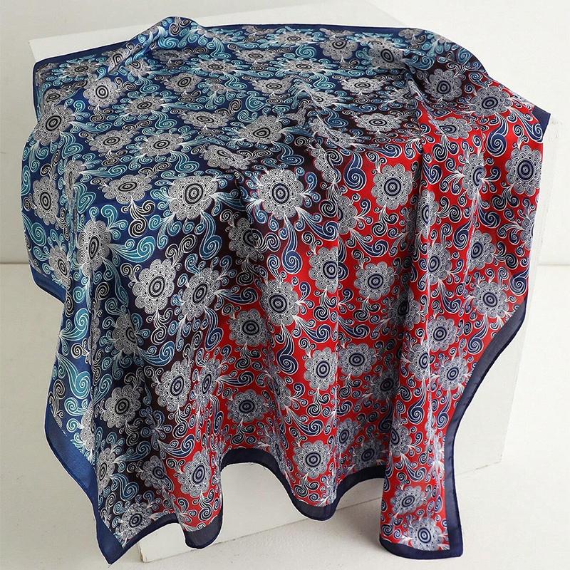 70cm Silk Square Scarf Women Satin Bandana Print Scarves Head Band Fashion Lady Hair Shawl Wrap Female Neckerchief Hijab