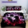 3pcs Romantic Sally Jack Bedding Set, Including 1 Quilt Cover and 2 Pillow Shams, Without Filling, Soft and Comfortable Home Bedroom Fabric, Fash
