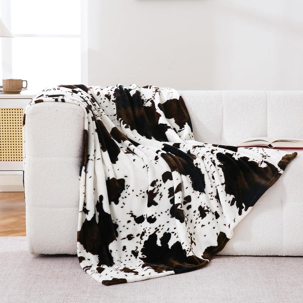 VIKAMA Coperta in Pile di Flanella con Stampa Leopardo, Peluche Monofacciale, Morbidissima, per Letto, Divano, Viaggio