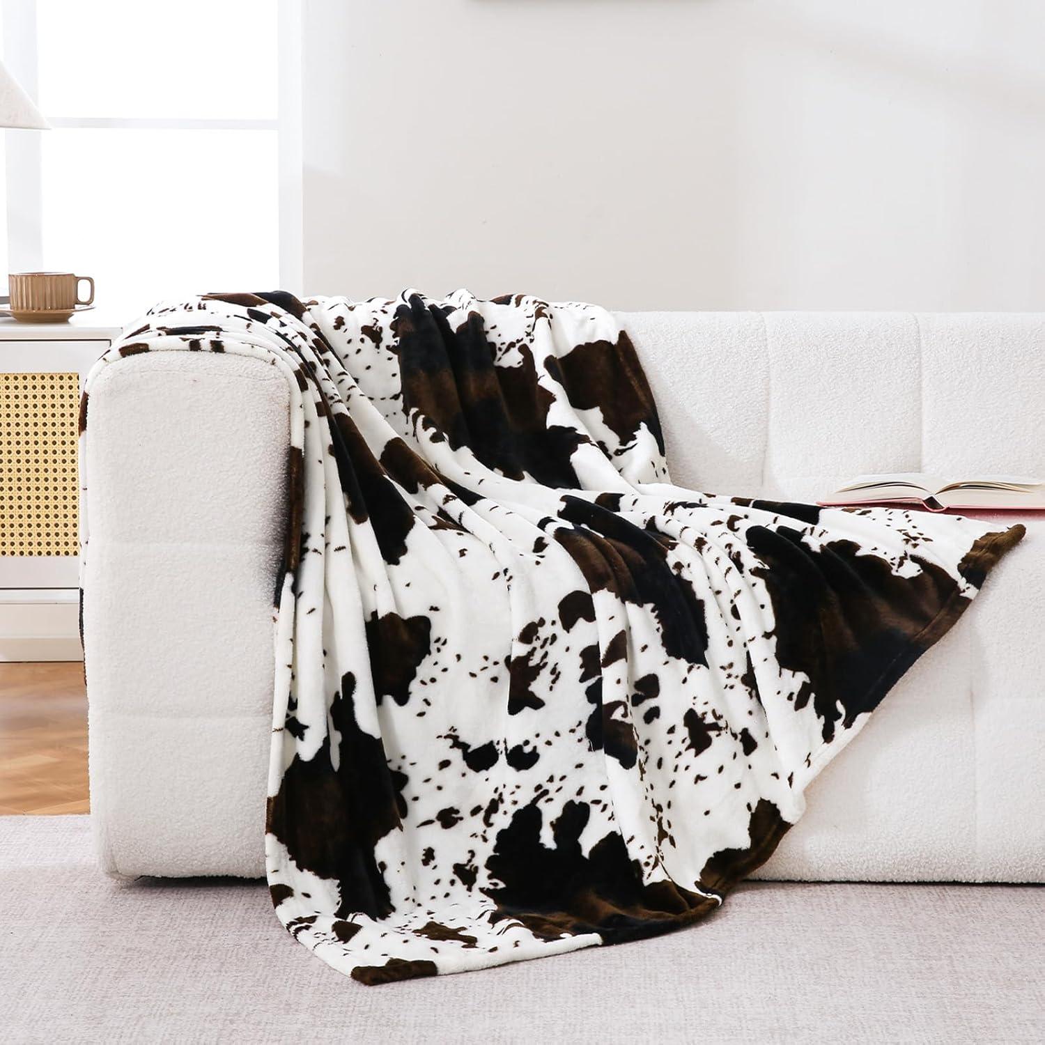 

VIKAMA Cheetah Printed Flannel Fleece Wool Blanket Single Sided Plush Fluffy Bed Blanket Sofa Travel Super Soft Blanket 75x90cm