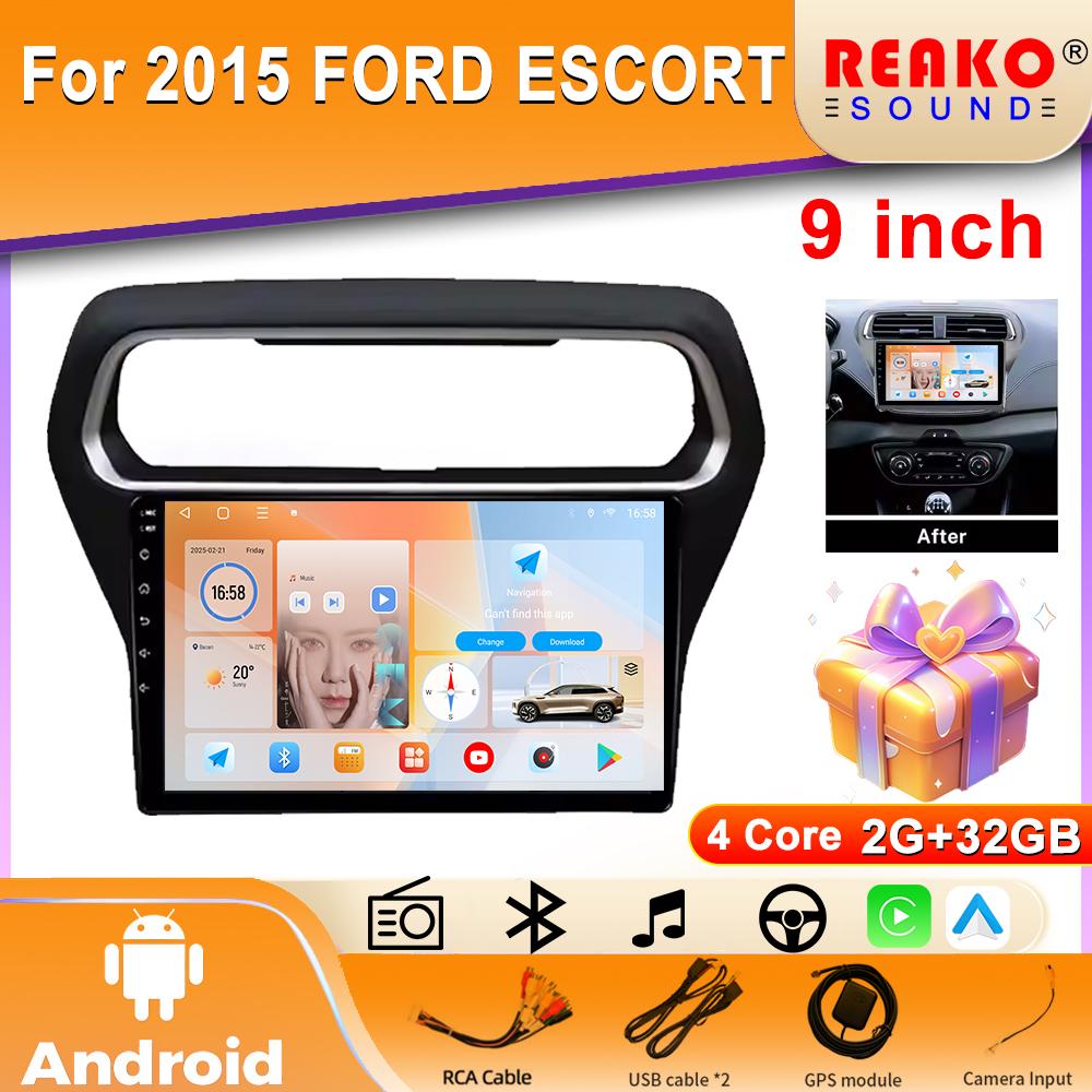 For 2015 FORD ESCORT  Android Auto Carplay GPS Navigation Stereo Multimedia Player 4G Wifi Screen