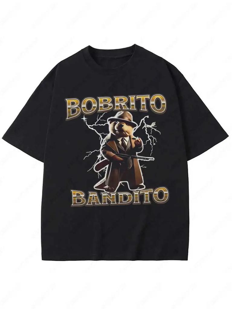 Bobrito Bandito Meme T-Shirts Women Men Italian Brainrot Y2K 2025 Funny Cotton T Shirt Summer Short Sleeve Tee Oversize Clothing