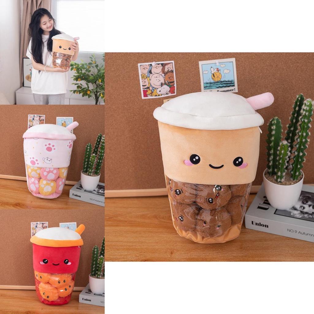 Bubble Tea Boba Cup Squishmallow Plush Toy Pillow Cushion Kids Birthday Gift