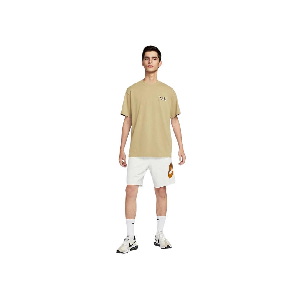 Nike Sportswear Loose Soft Drop Shoulder Short Sleeve T-Shirt Men Tops Apricot-Tea HJ0615297