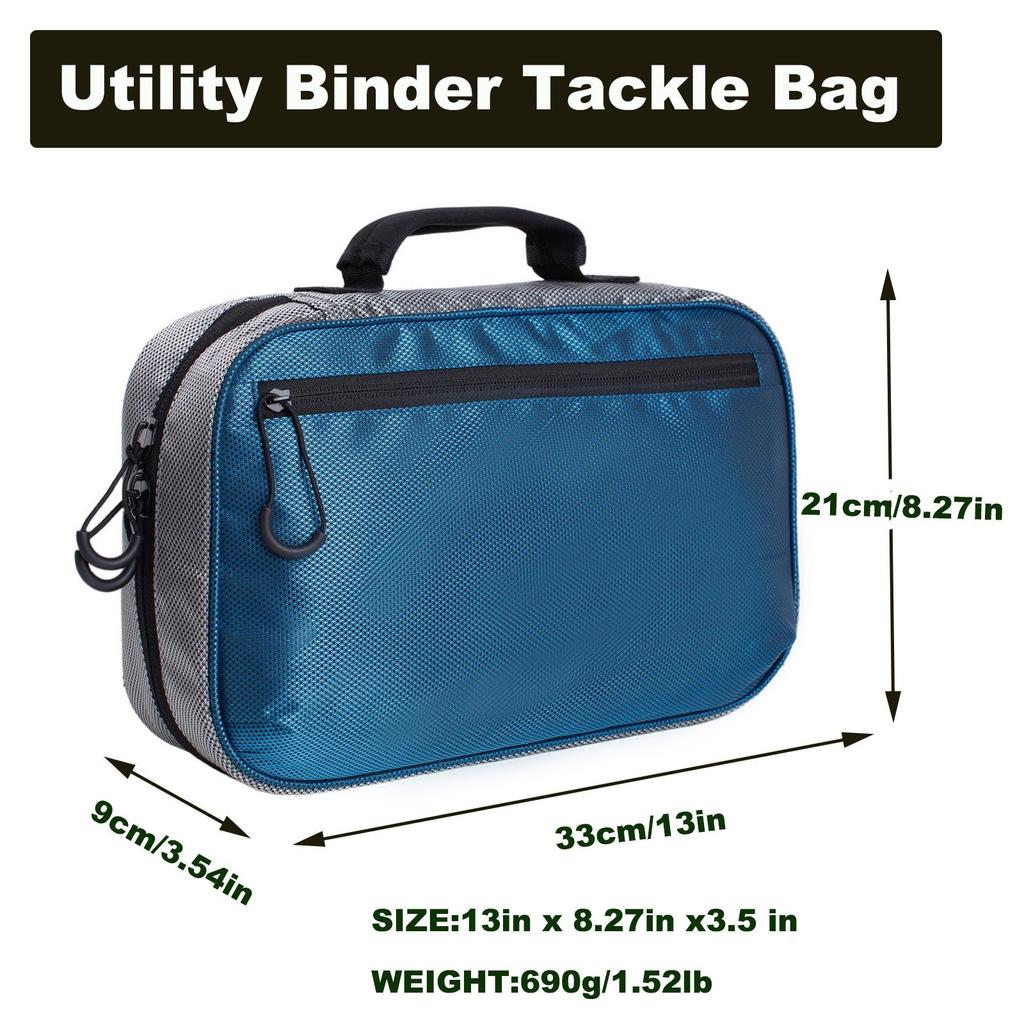 Kylebooker Köder Tasche Utility Binder Tackle Lagerung Tasche Angeln Weichen Köder Binder Blau, Schwarz