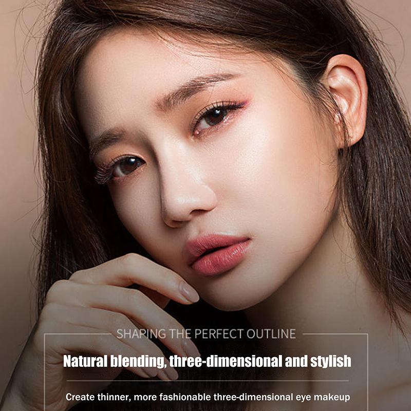 Two-Color Matte Eye Shadow Double Small Box Lazy Eye Shadow Easy To Carry Eyeshadow Tray Professional Women'S Cosmetics