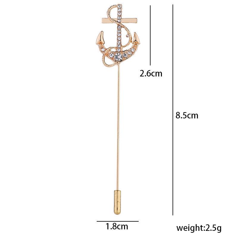 Мужская ретро брошь-булавка в корейском стиле для костюмов - Дизайн цветка Лейде Чжу