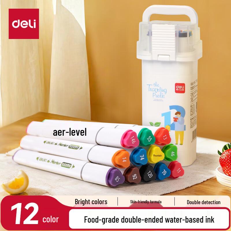 Deli Food Grade Dual-Tip Kids Marker Set