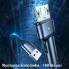 Kabel microUSB USAMS 1m Obrotowy Czarny