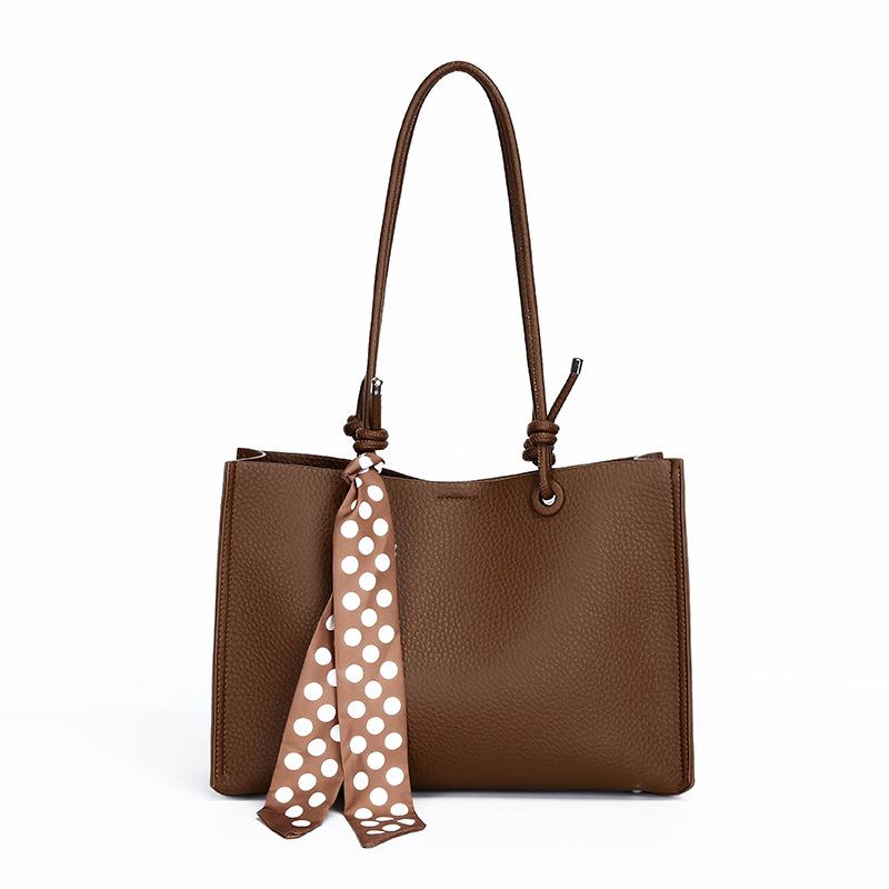 Women's Bag New Tote Bag Large Capacity Women's Bag Commuter Fashion Women's Shoulder Silk Scarf Casual Large Bag Mother and Child Bag