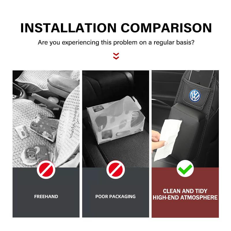 VFHJQ1 For Volkswagen VW Car Seat Back Storage Bag Large Capacity Multifunctional Bag Scirocco Jetta Beetle Golf 4 5 6 Passat Polo B5