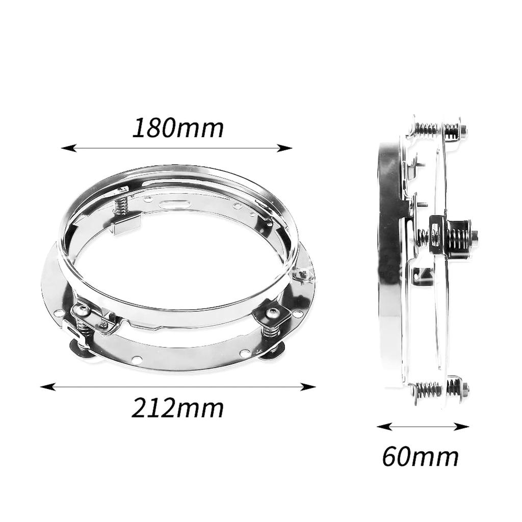 Yoothi Compatible Headlight and Fog Light Combo for Road Road Street and Electra Glide 7-Inch Harley-Davidson King, Glide, Glide, (Silver)