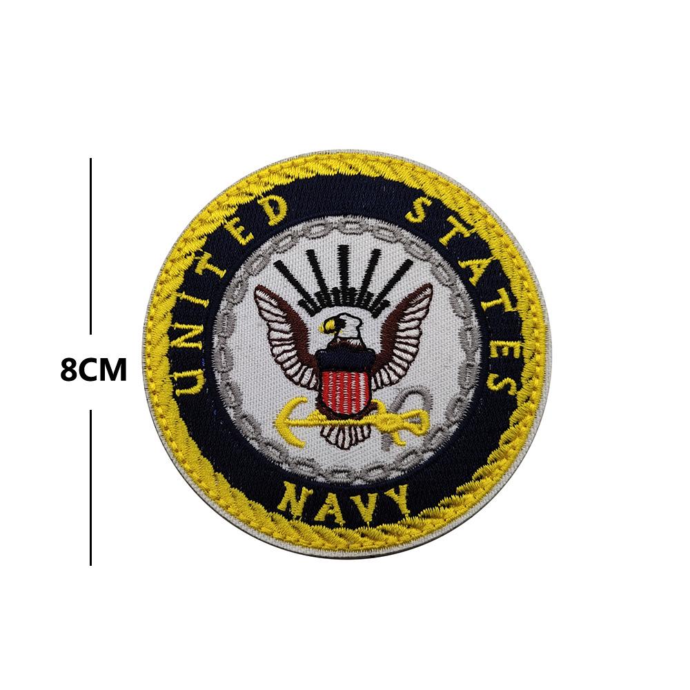 U.S. Army and Navy Tactical Velcro Embroidered Badge
