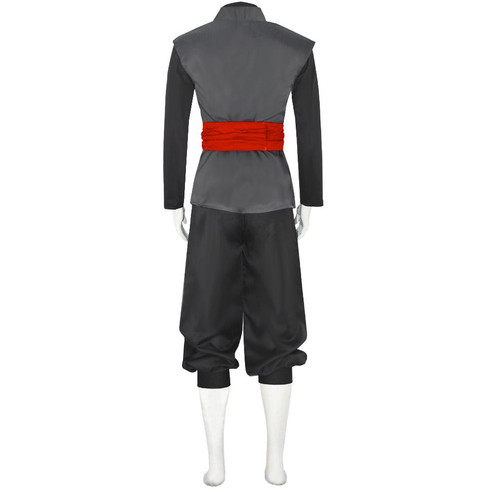 Mens Black Cosplay Costume Anime Kung Fu Suit Outfits Uniform Halloween Full Set