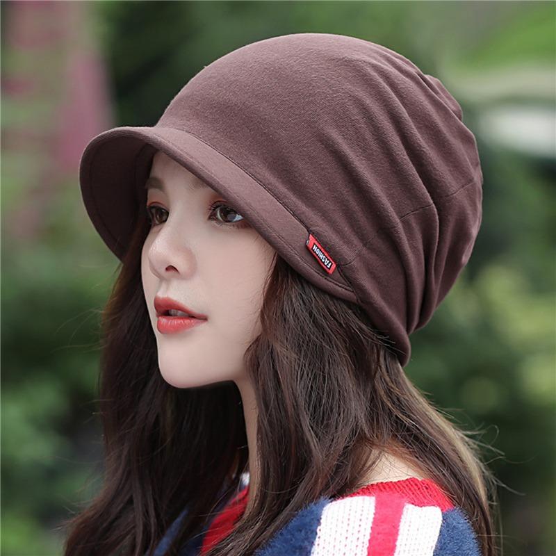 Knitted Hat Women's Autumn And Winter Head Cap Fashion Solid Color Outdoor Windproof Keep Warm Thicken Knitted Hats New
