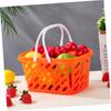 OUNONA 2-Pack Kids Shopping Baskets, Toy Storage Baskets, ABS Material, with Handles, Grocery Baskets, Storage Boxes for Bathrooms and Kids' Rooms,
