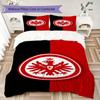 Pościel z wzorem Eintracht Frankfurt Zestaw kołdry Poszewka na kołdrę Poszewka na poduszkę Dekoracja domu Prezent urodzinowy (1 * poszwa na kołdrę + 2 * poszewki na poduszki bez rdzenia)