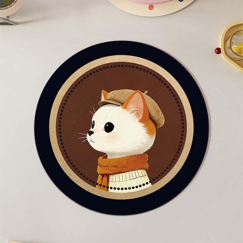 Cartoon Animal Coasters With Absorbent Silicone For Office Desk And Dining Protection