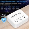 Outlet Adapter Portable Multifunctional U.S. Standard Multi-Plug Outlet Splitter For Bathroom Dorm Home Workplace Hotel Kitchen