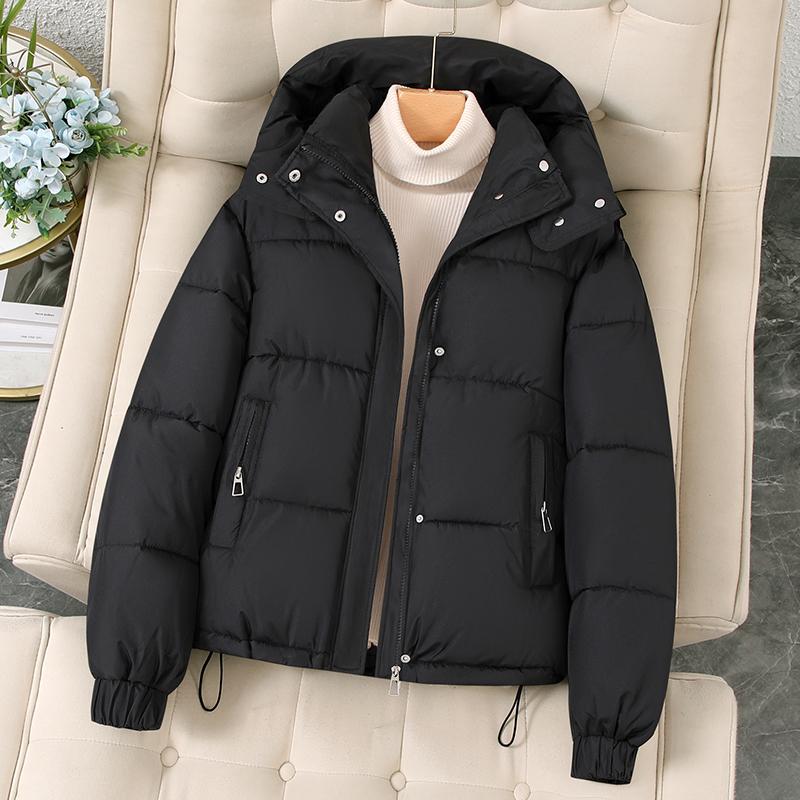 Women's Winter Cotton Jacket Style Down Cotton Coat Thick Short Hooded Warm Fashionable Cotton Padded Coat