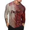 Halloween Print Raglan Sleeve Men's Long Sleeve Top