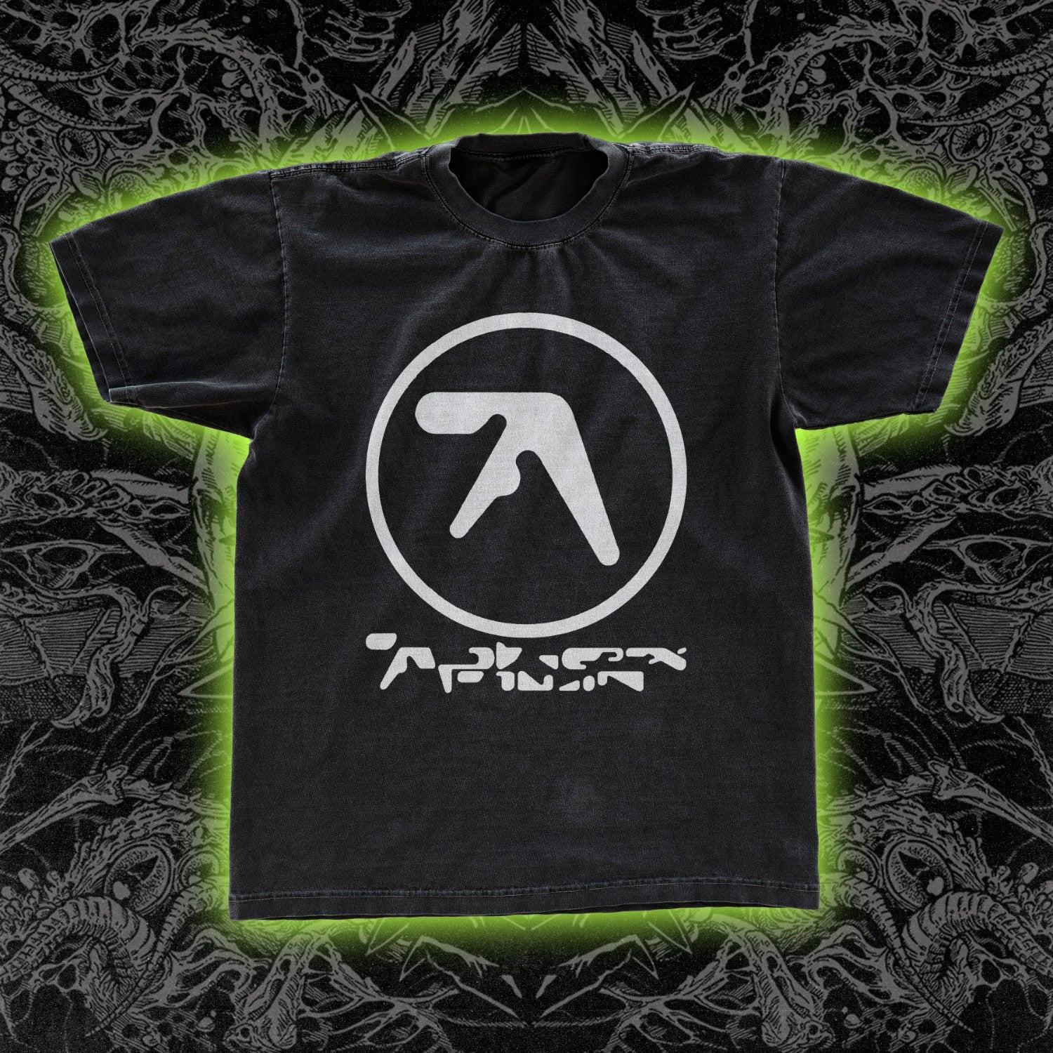Aphex Twin Logo Classic Tee Black T Shirt Fan Gift Unisex Tee S