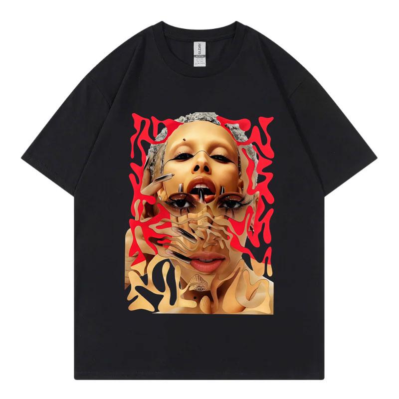 Singer Doja Cat Graphic T Shirts Men Women Clothing Fashion Aesthetic Short Sleeve Tshirt Summer Casual Loose Cotton Tshirts