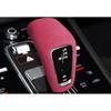 For Porsche Cayenne 2019-2023 Pink Suede Console Gear Shift Knob Cover Trim 1PCS