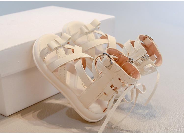 Baotou Girls' Soft Sole Beach Sandals - Non-Slip Roman Style for Little Princesses (2026 Edition)