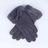Woman Winter Gloves Windproof Gloves Hand Wear Lovely Bowknot Thick Warm Wind Proof Suede Fabric Telefingers Gloves