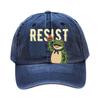 Women's and Men's Frog Printed Washed Cotton Baseball Cap Fashion Distressed Soft Top Denim Hat Retro Daily Versatile Hat