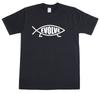 Darwin Fish Evolve Logo Evolution Mens Loose Fit Cotton T-Shirt