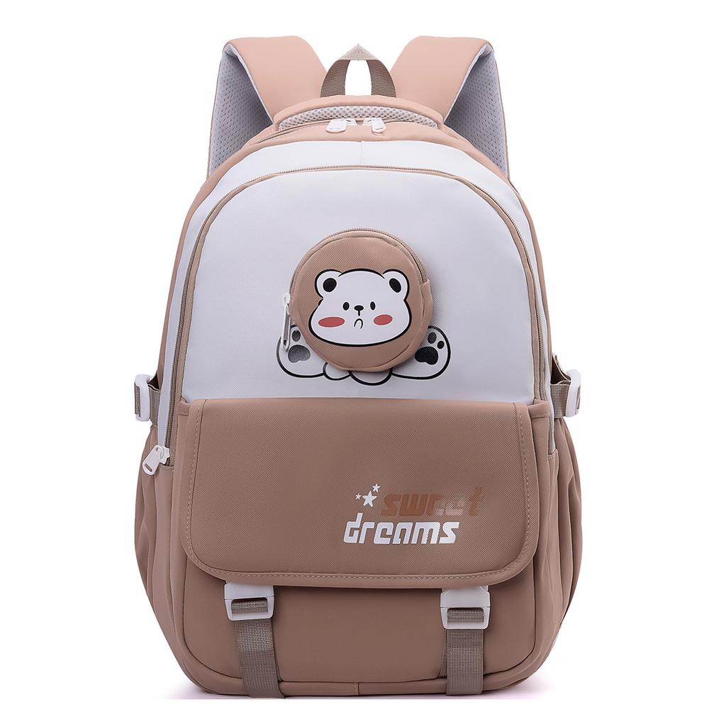 Schoolbag New College Style Girl Love Small Fresh Contrast Color Junior High School Student Backpack Lightweight Backpack