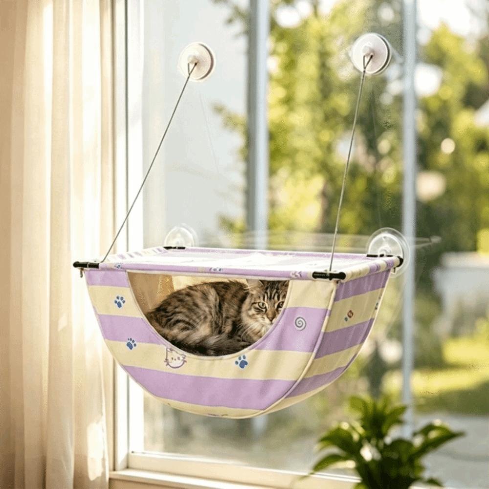 Suction Cups Hanging Cat Perch Heavy-Duty Window Cat Bed Space-saving Cat Hammock Pet Supplies