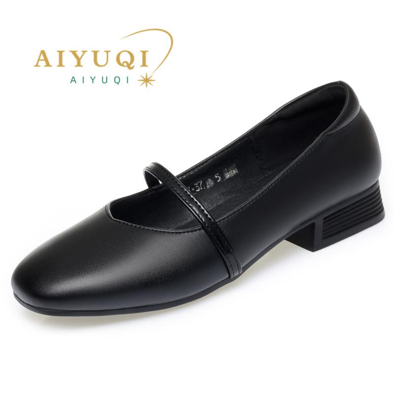 Fashion AIYUQI Female Mary Jane Shoes 2025 New Autumn Leather Women's Shoes Fashion Large Size Business Dress Shoes Women