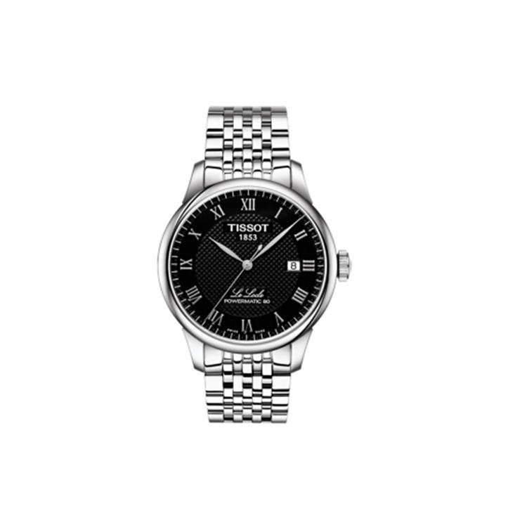 Tissot Le Locle Kollektion Automatik Mechanisches Uhrwerk Herrenuhren Uhr 39,3 mm Schwarzes Zifferblatt T006.407.11.053.00
